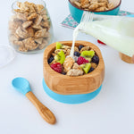 Load image into Gallery viewer, Baby Bowl and Spoon Set: Bamboo Suction Bowl with Spoon - 5 colours
