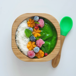 Load image into Gallery viewer, Baby Bowl and Spoon Set: Bamboo Suction Bowl with Spoon - 5 colours
