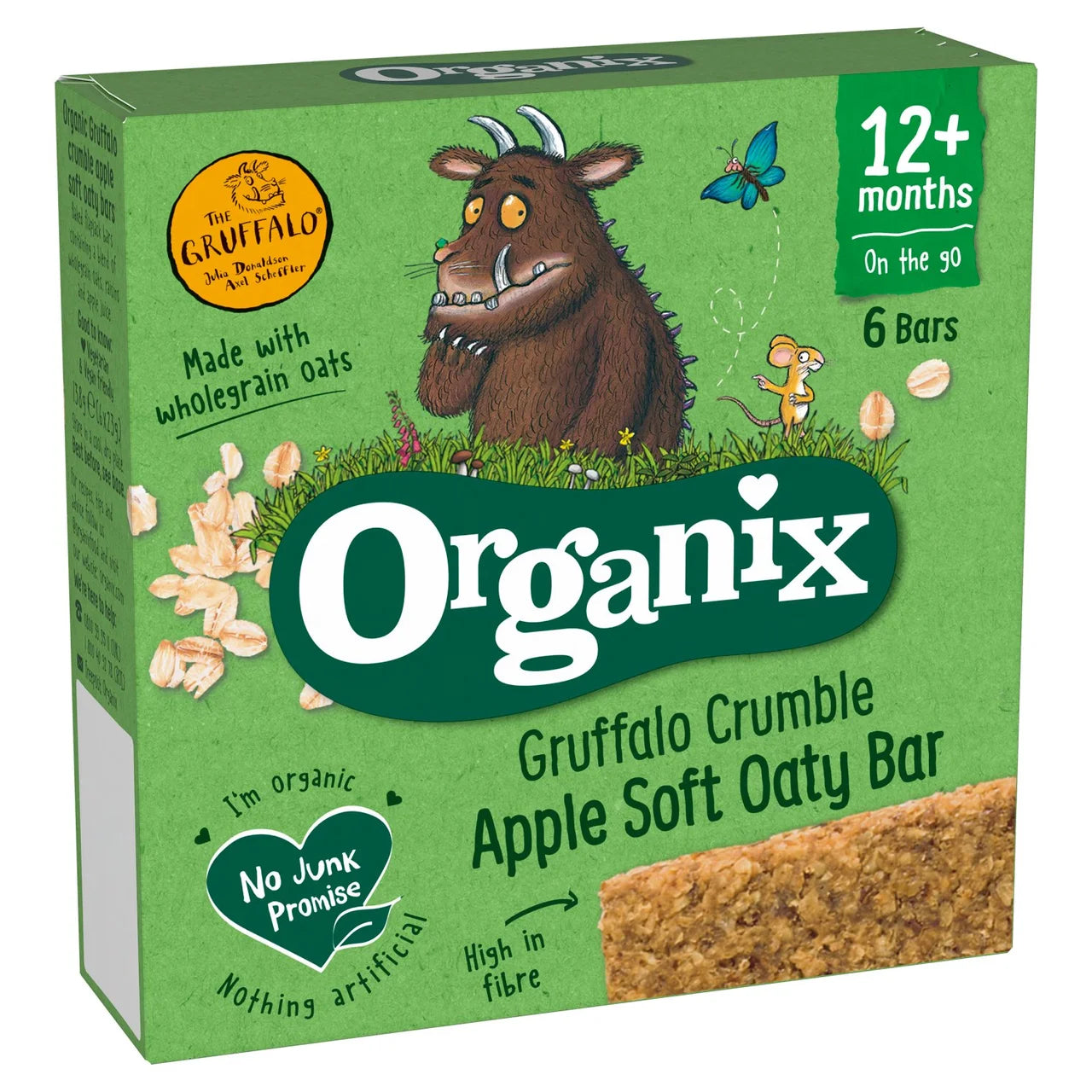 Organix Gruffalo Crumble Apple Soft Oaty Bars 6x23g