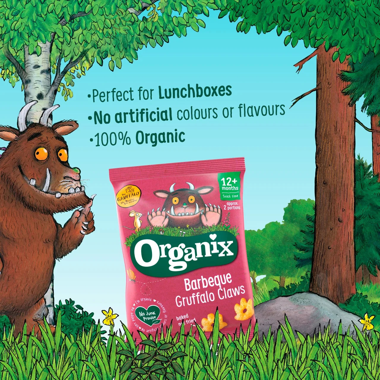 Organix BBQ Gruffalo Claws Toddler Snacks Multipack 4x15g