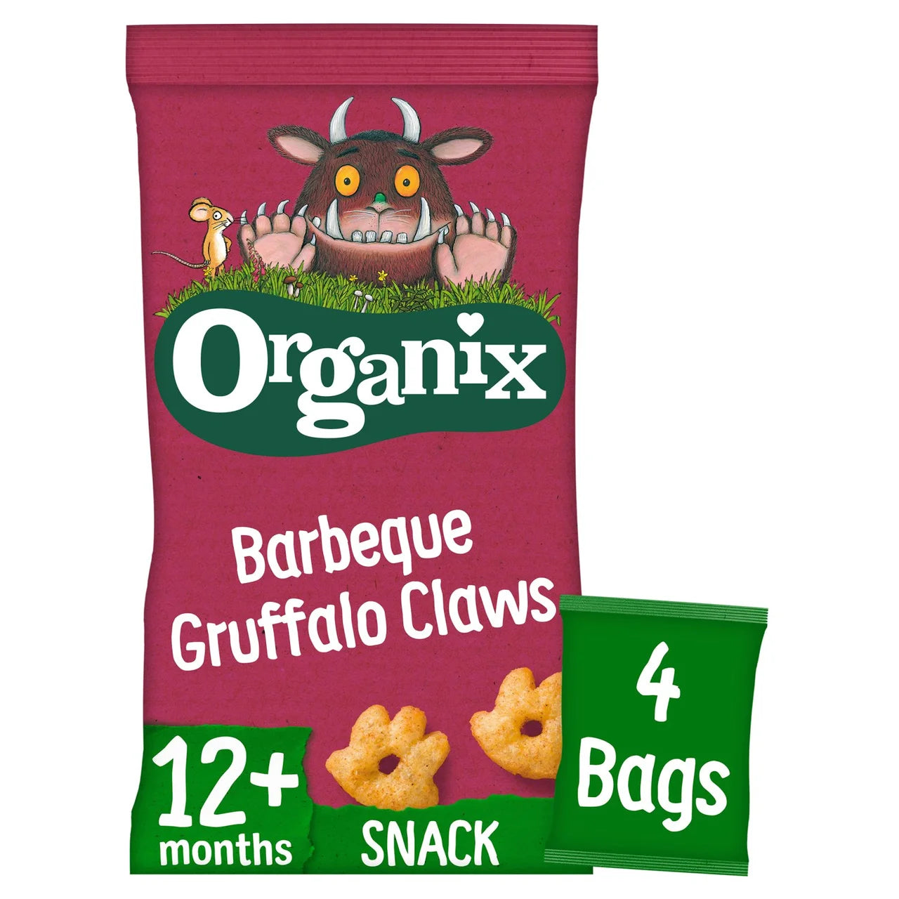 Organix BBQ Gruffalo Claws Toddler Snacks Multipack 4x15g