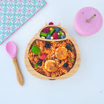 Load image into Gallery viewer, Bamboo Ladybird Suction Plate - Green/Pink
