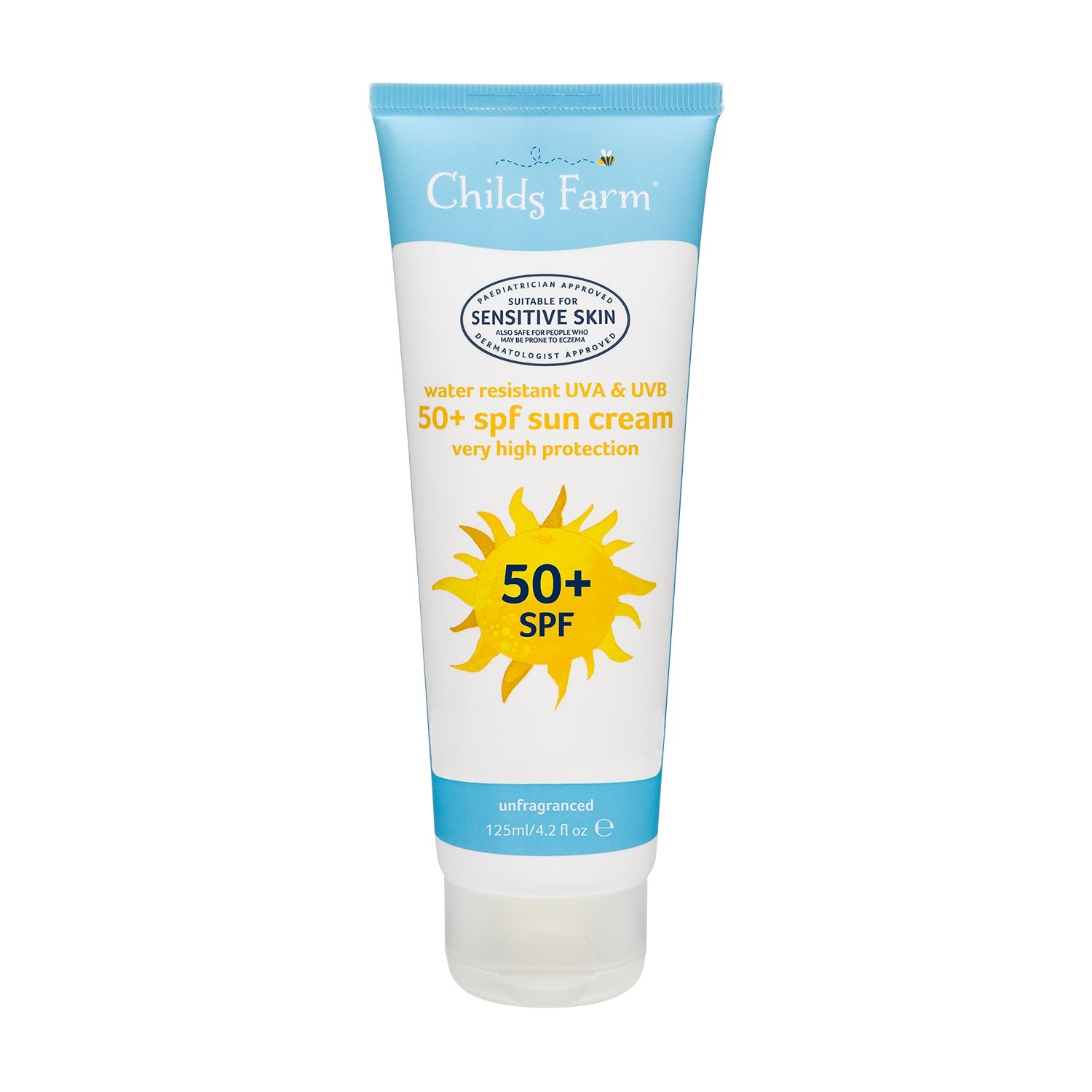 50+ SPF sun cream fragrance-free - 125ml