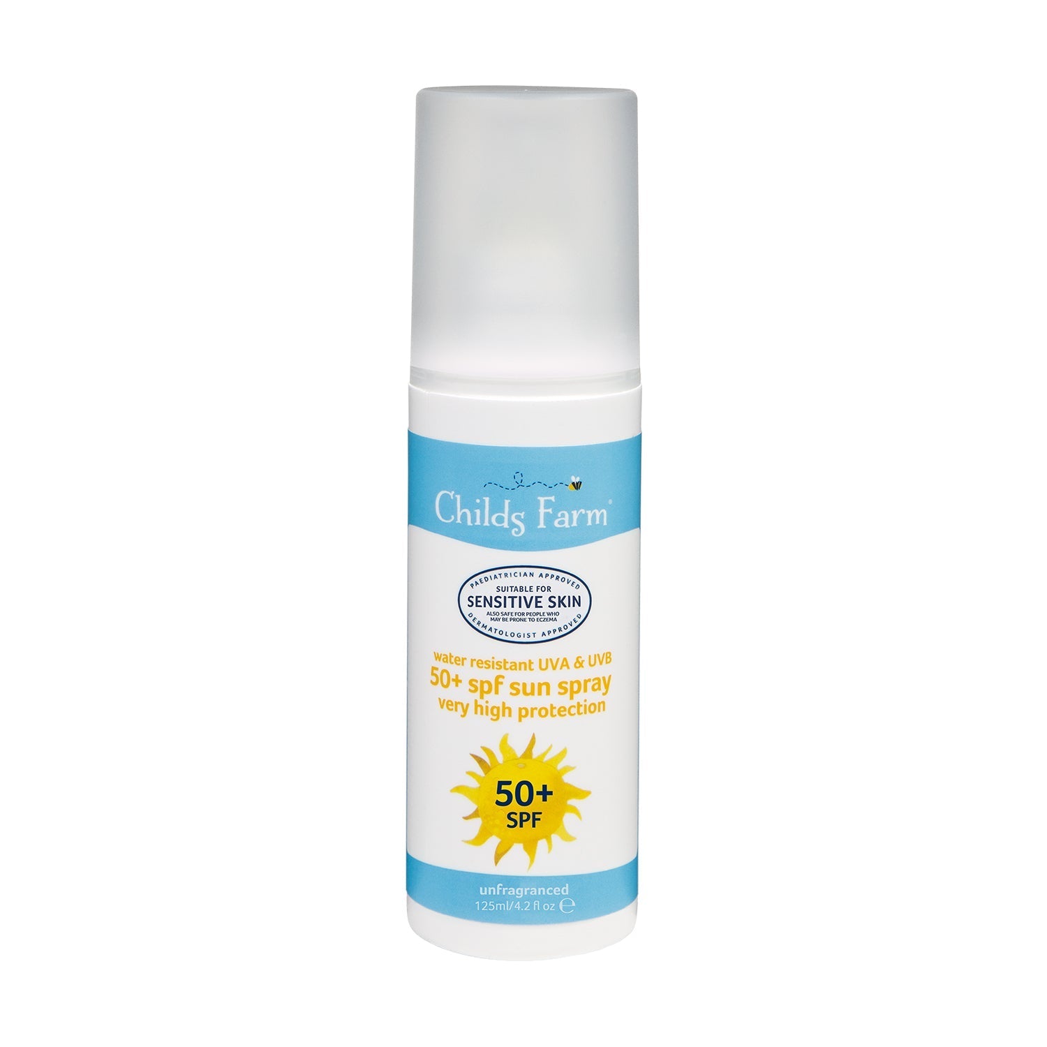50+ SPF sun lotion spray fragrance-free - 125ml
