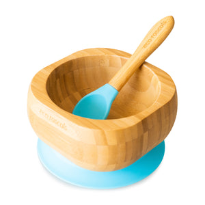Baby Bowl and Spoon Set: Bamboo Suction Bowl with Spoon - 5 colours