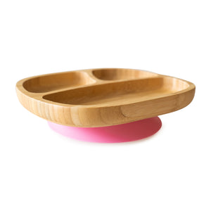 Toddler Bamboo Suction Plate - Pink/Blue