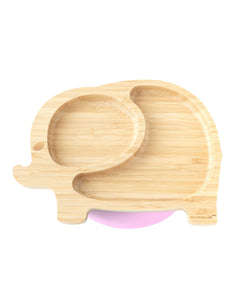 Bamboo Elephant Suction Plate - Pink
