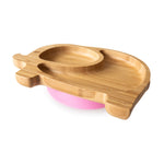 Load image into Gallery viewer, Bamboo Elephant Suction Plate - Pink
