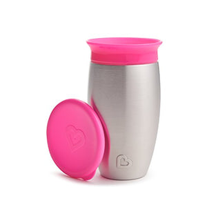 Miracle Stainless Steel 360° Sippy Cup - Pink
