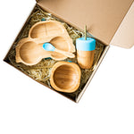 Load image into Gallery viewer, Bamboo Car Mealtime Gift Set - Blue
