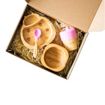 Load image into Gallery viewer, Bamboo Ladybird Mealtime Gift Set - Pink
